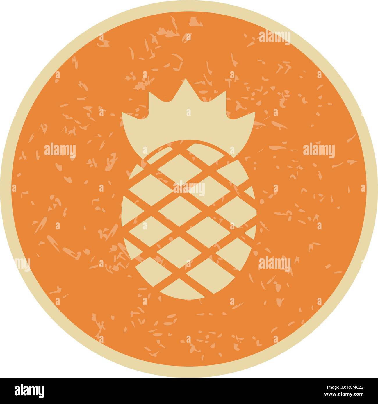 Vector Pineapple Icon Stock Vector