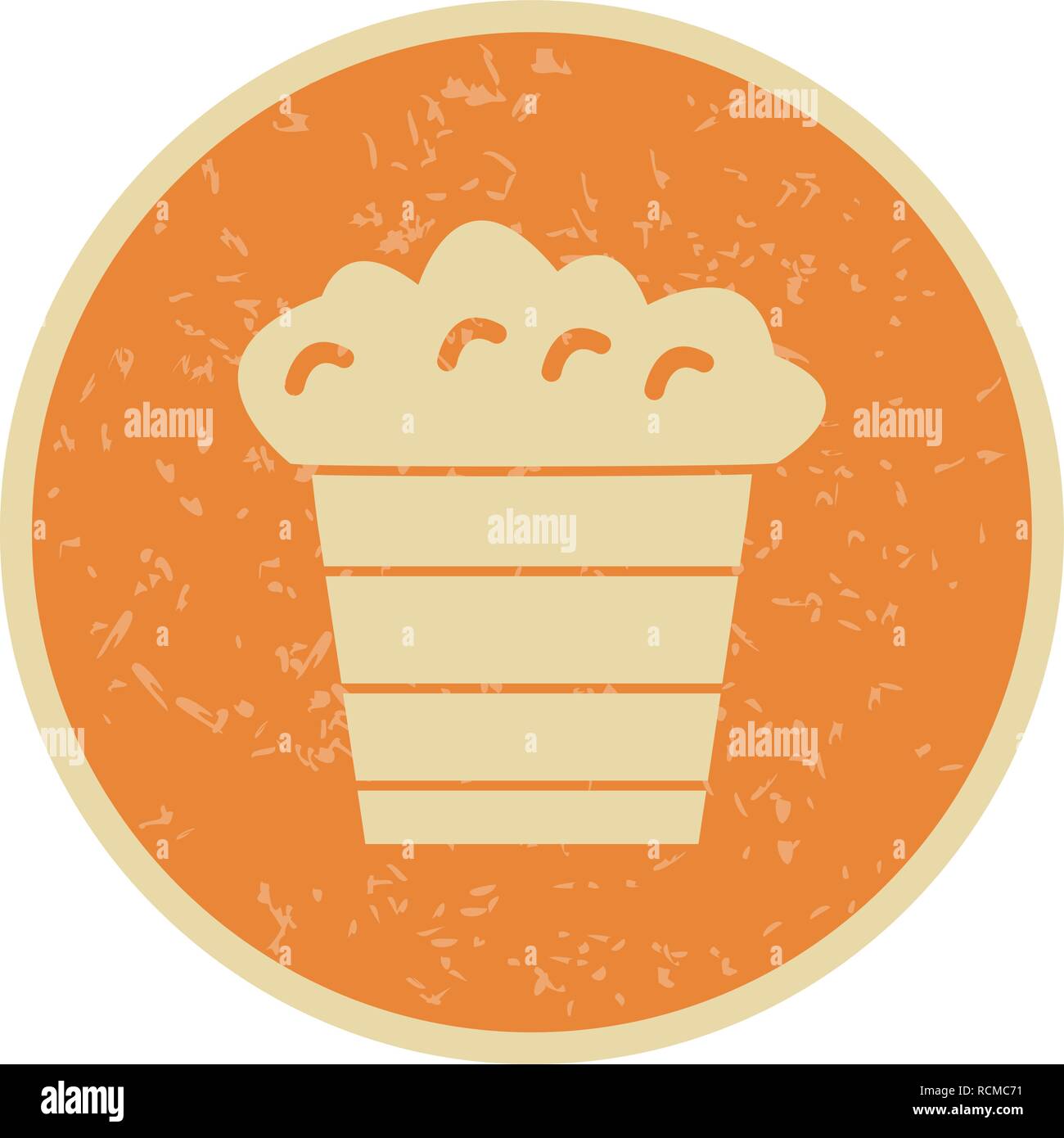 Vector Popcorn Icon Stock Vector