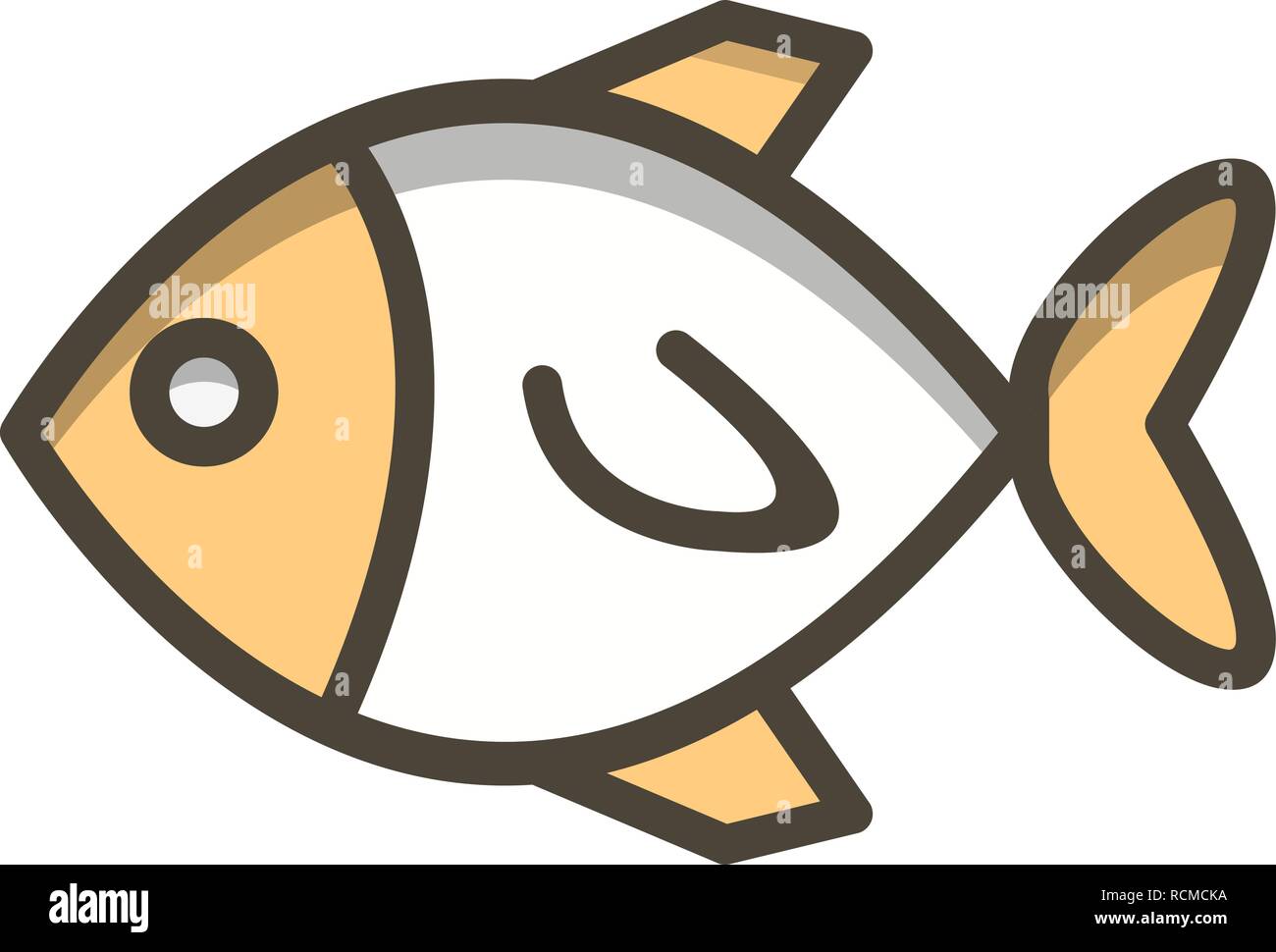 Vector Fish Icon Stock Vector