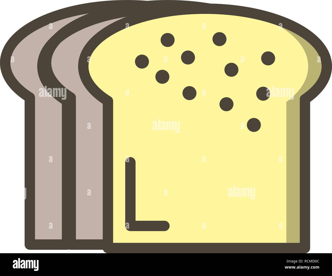 Vector Bread Icon Stock Vector
