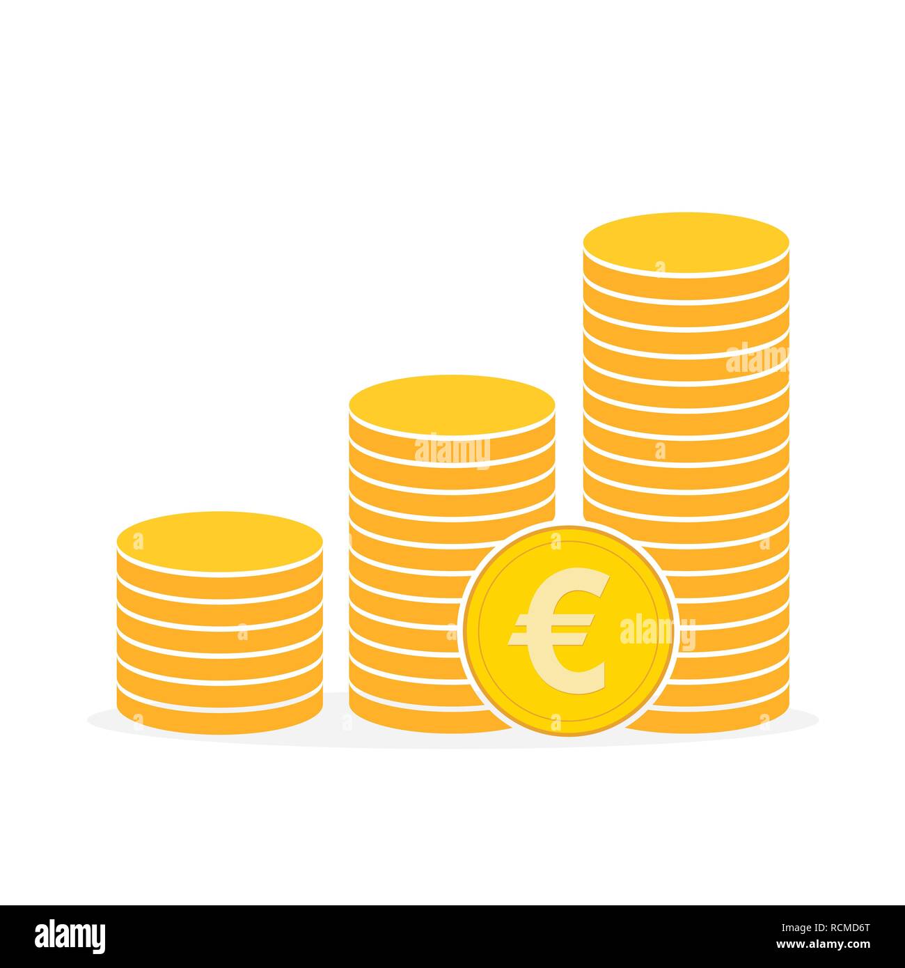 Euro coin stack Stock Vector Images - Alamy