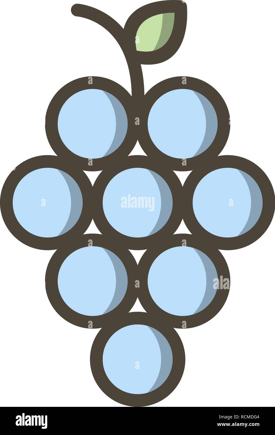 Vector Grapes Icon Stock Vector