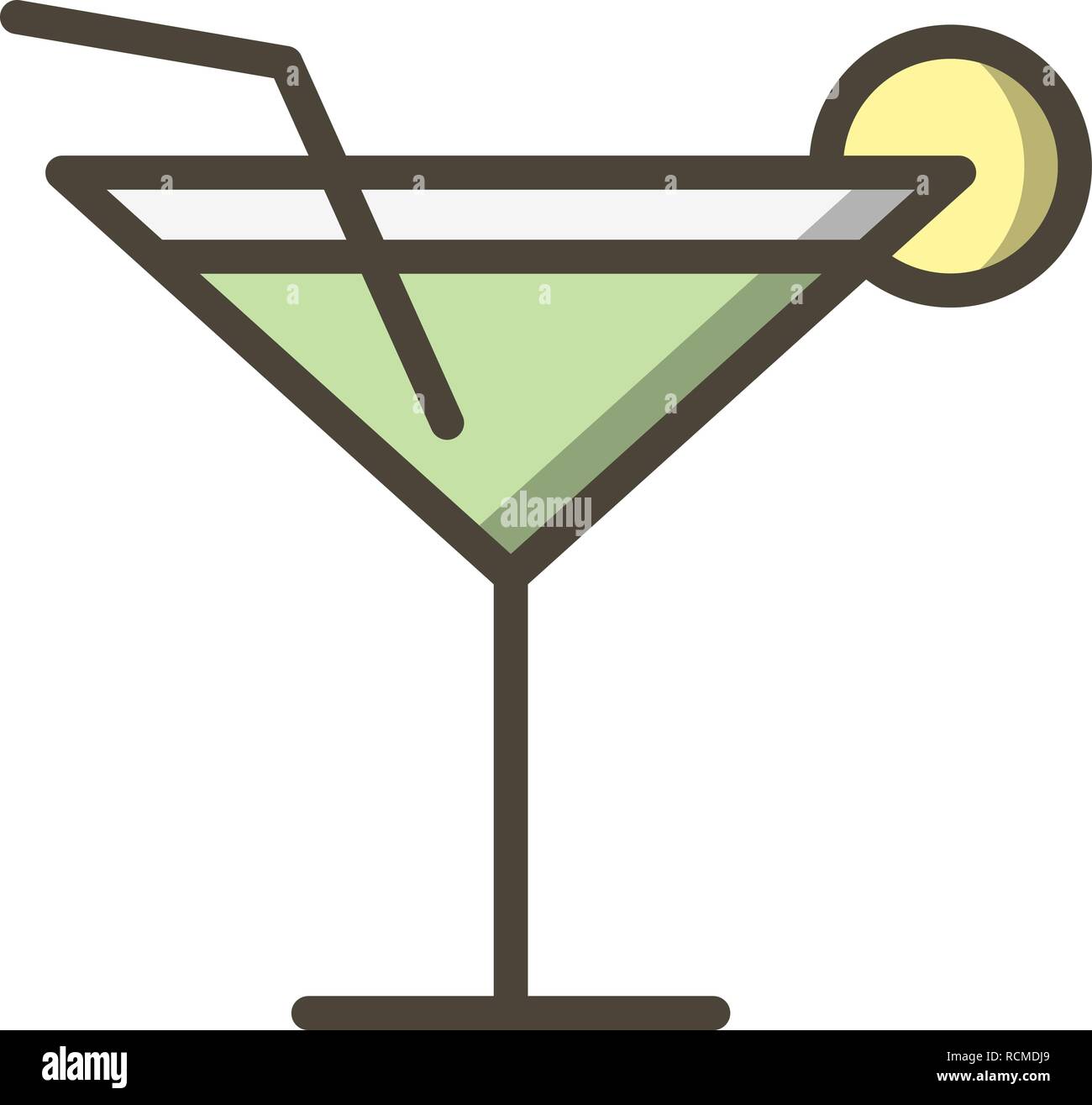 Vector Cocktail Icon Stock Vector