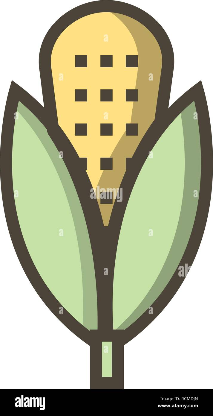 Vector Corn Icon Stock Vector