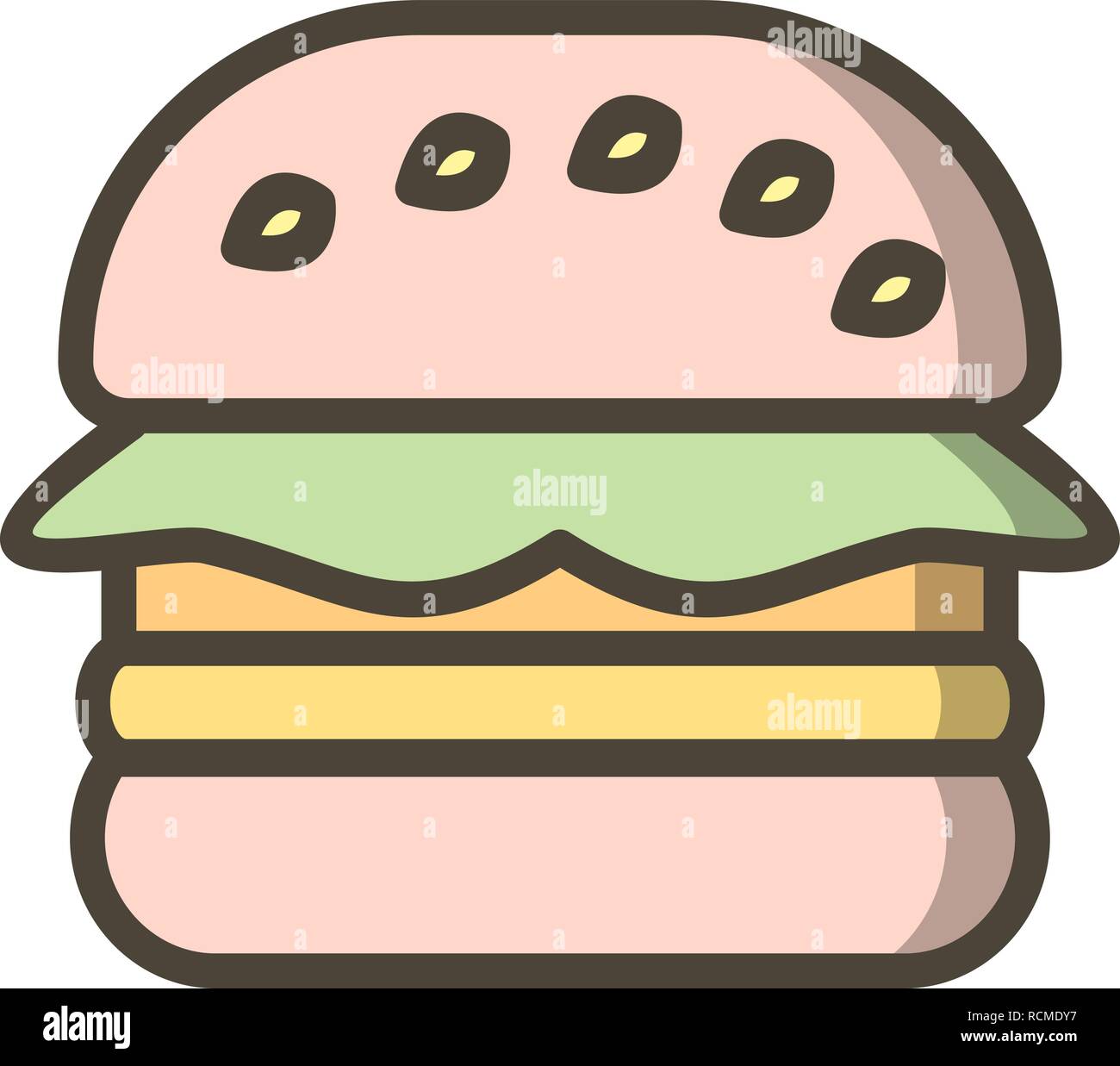 Vector Hamburger Icon Stock Vector