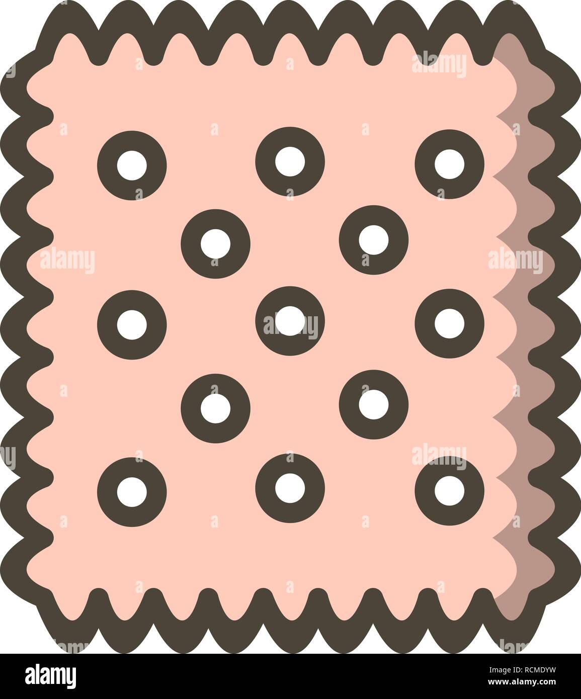 Vector Biscuit Icon Stock Vector