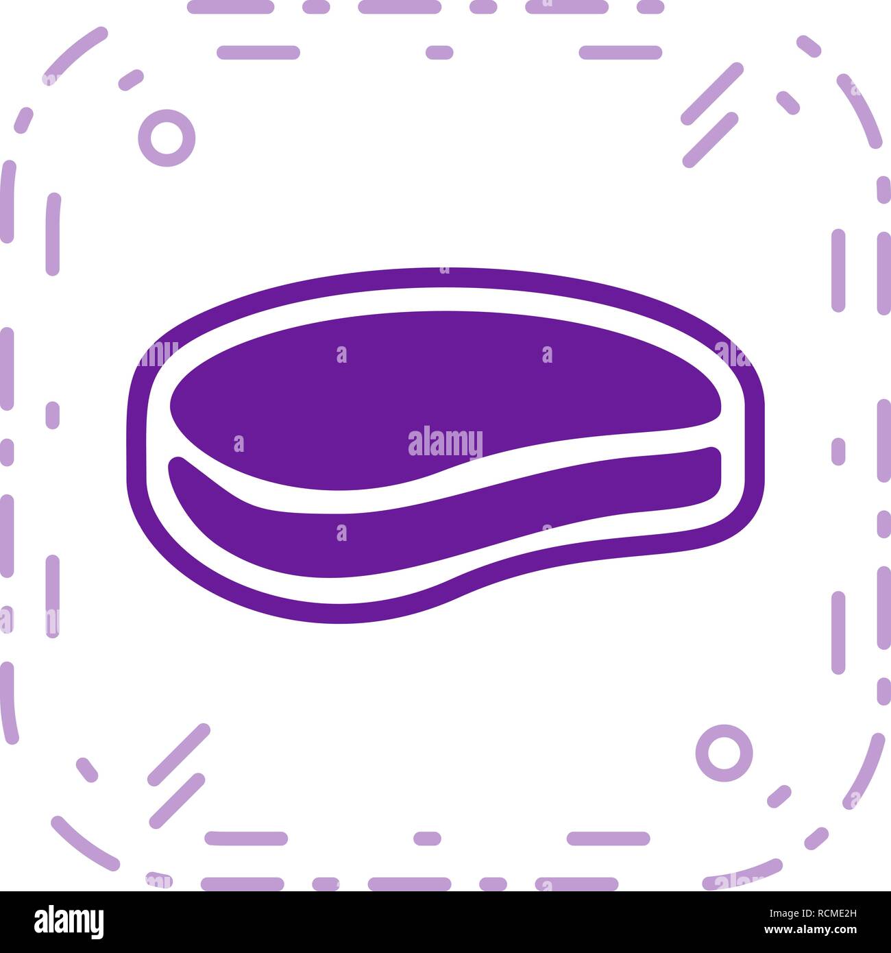 Vector Meat Icon Stock Vector