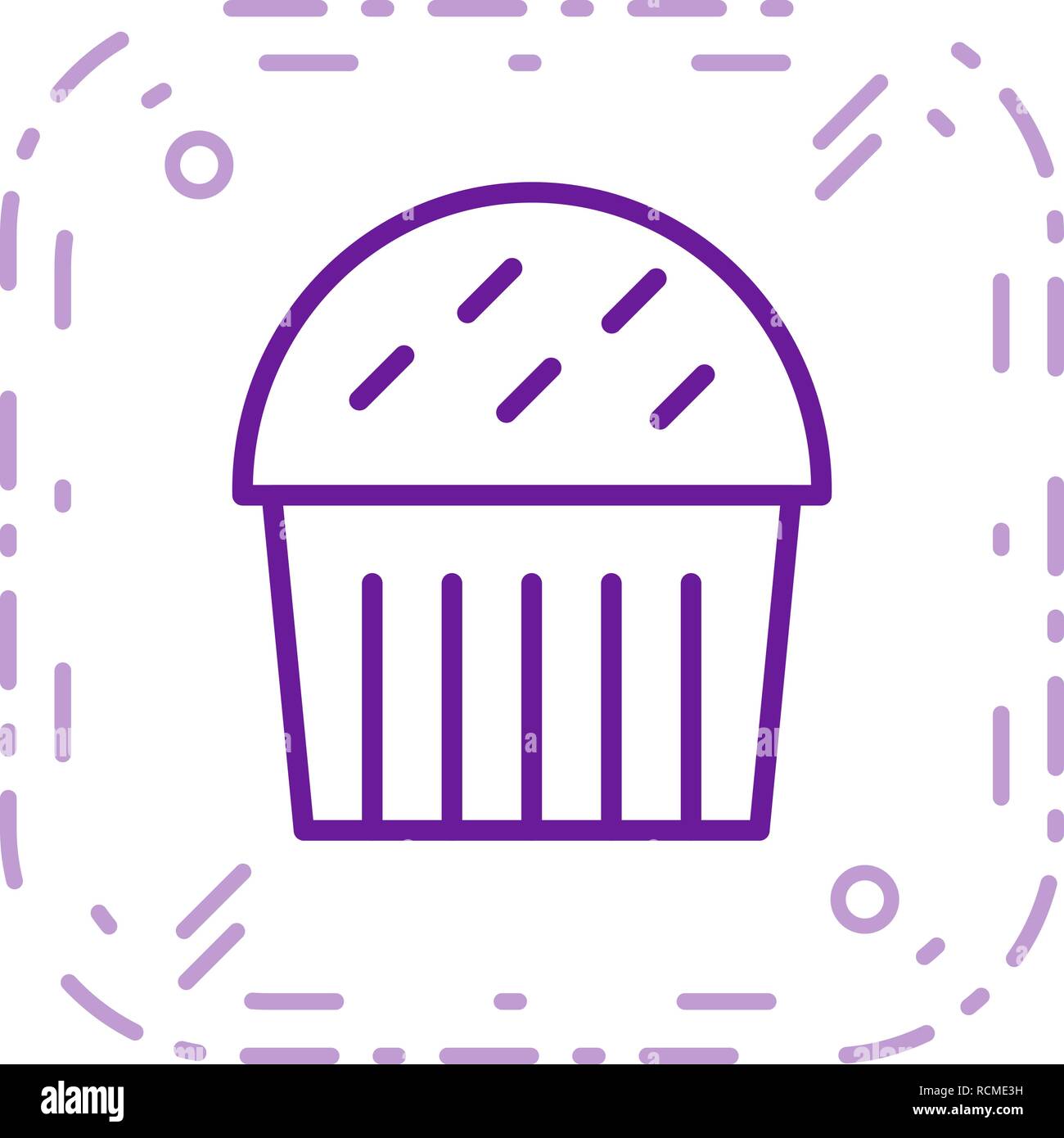 Vector Cupcake Icon Stock Vector