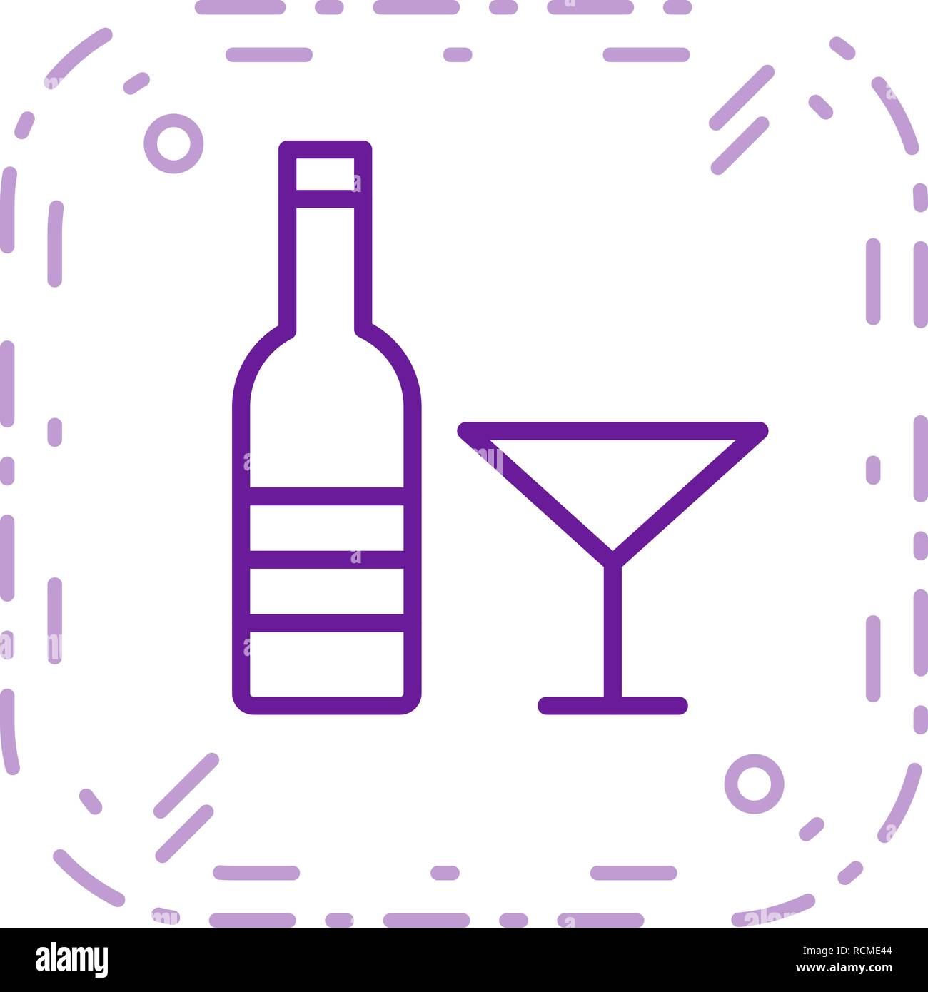 Vector Wine Icon Stock Vector