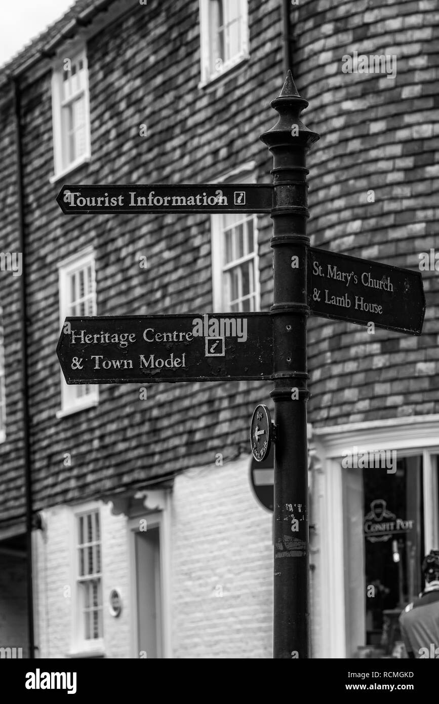 Signs of the streets Black and White Stock Photos & Images - Alamy