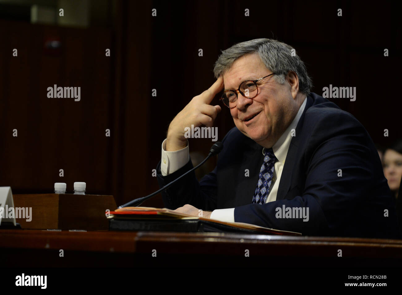 Washington, DC, USA. 15th Jan, 2019. U.S. Attorney General nominee William P. Barr goes through the Senate Judiciary Committee's Confirmation process on Capitol Hill. Credit: Christy Bowe/ZUMA Wire/Alamy Live News Stock Photo