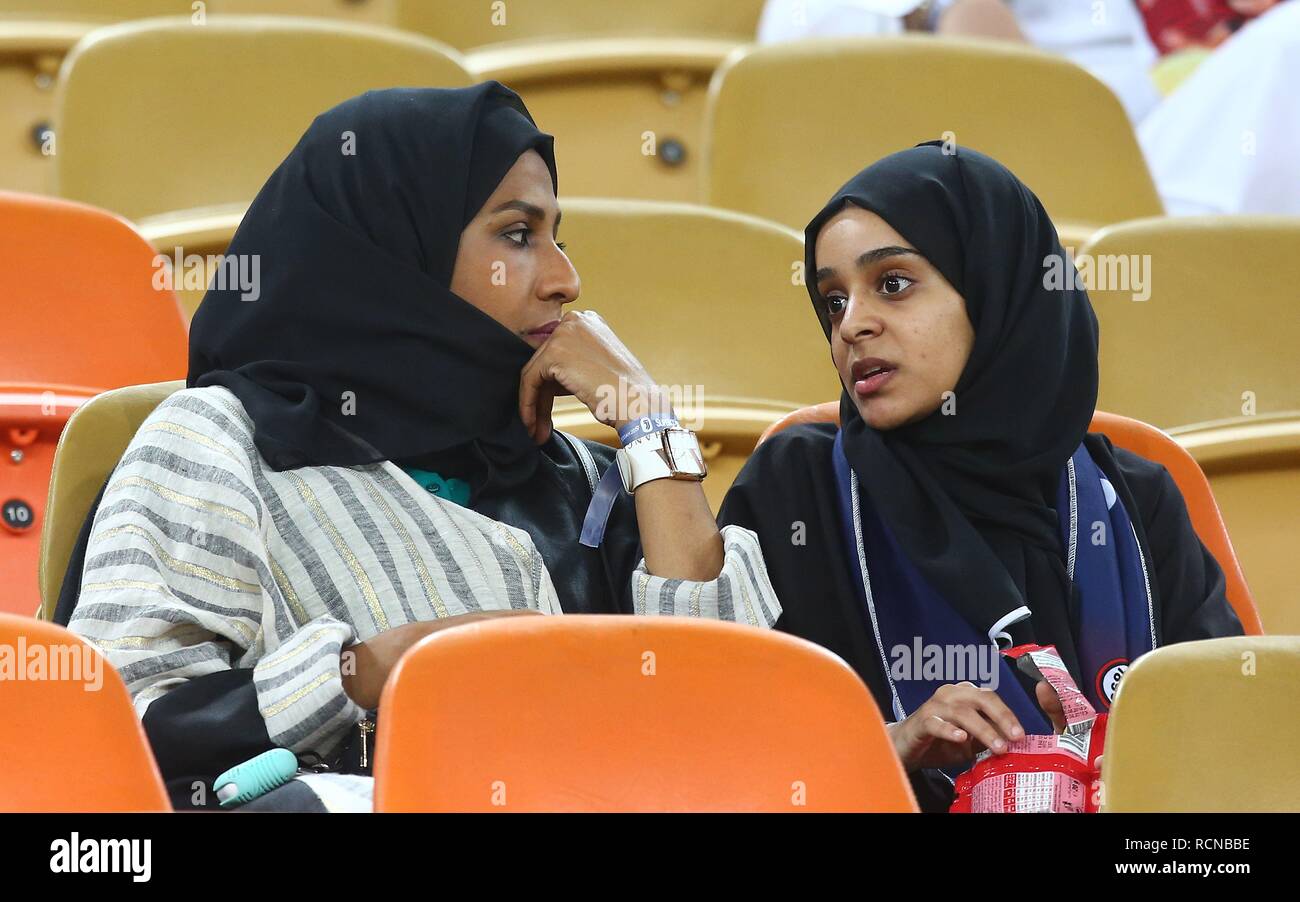 ESCLUSIVA MILAN  Foto Spada/LaPresse 16 Gennaio  2019 Gedda ( Arabia Saudita  ) sport calcio Juventus vs Milan - Supercoppa Italiana 2019 - stadio  &quot; King Abdullah Sports City &quot;  Nella foto: tifosi   EXCLUSIVE MILAN  Photo Spada/LaPresse January 16 , 2019 Jeddah  (Saudi Arabia ) sport soccer Juventus vs Milan - Italian Super Cup 2019 - stadium  &quot; King Abdullah Sports City &quot; In the pic:  supporters Stock Photo