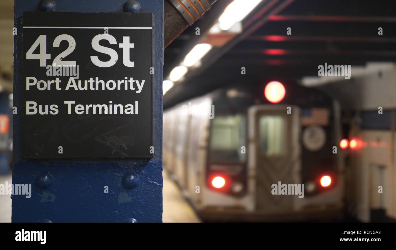 Subway train in the city of New York Stock Photo Alamy
