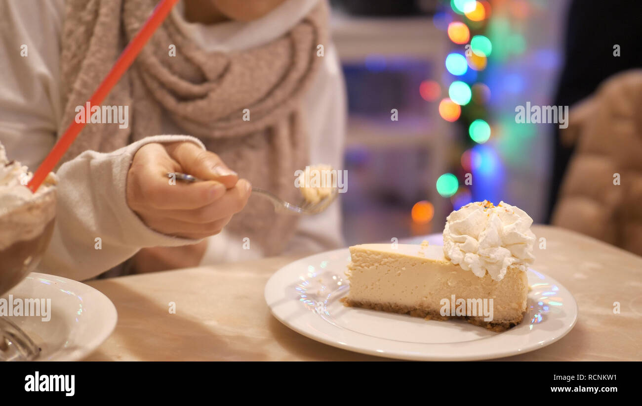 The famous New York style cheesecake Stock Photo - Alamy