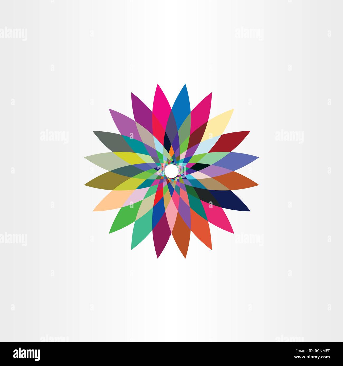 colorful leaves icon flower logo symbol sign Stock Vector Image & Art ...