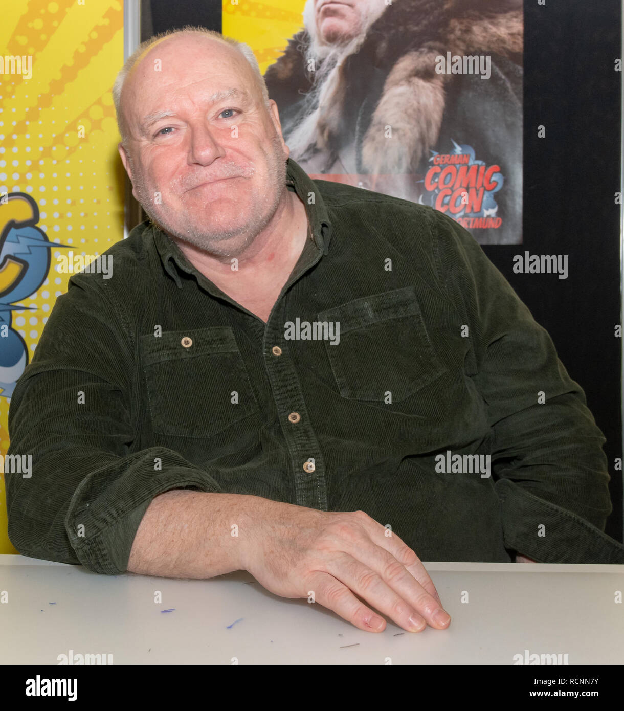 DORTMUND, GERMANY - December 1st 2018: Ron Donachie (*1956, actor) at German Comic Con Dortmund, a two day fan convention Stock Photo