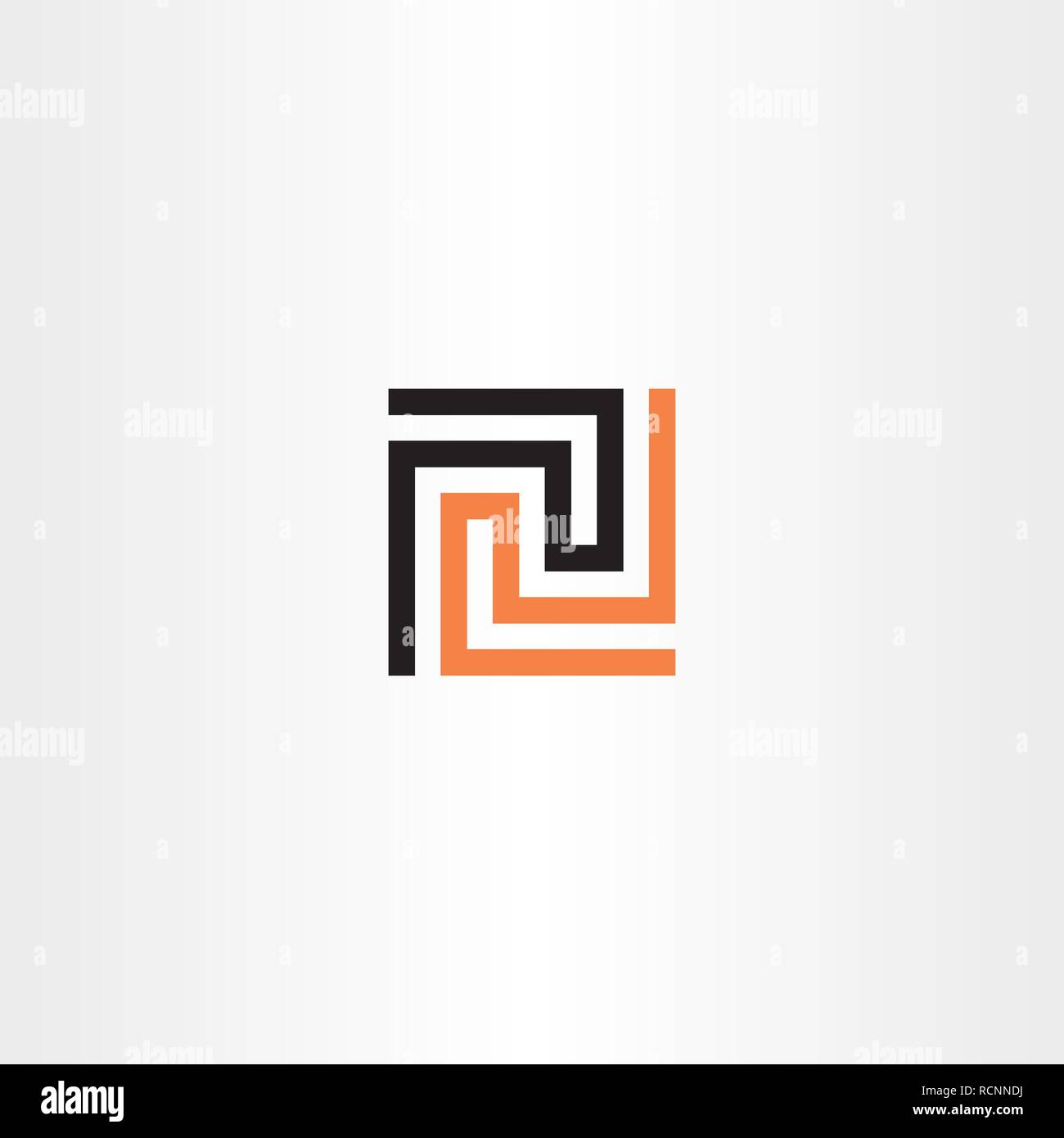 labyrinth puzzle vector game icon logo design Stock Vector
