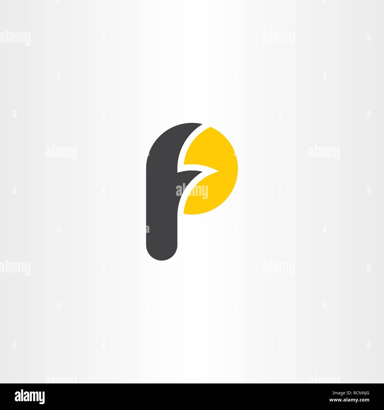 letter f and p fp logo vector icon design element Stock Vector