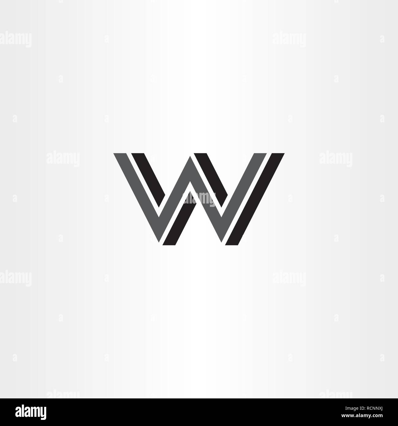 Letter W And N Wn Logo Icon Black Sign Symbol Stock Vector Image Art Alamy