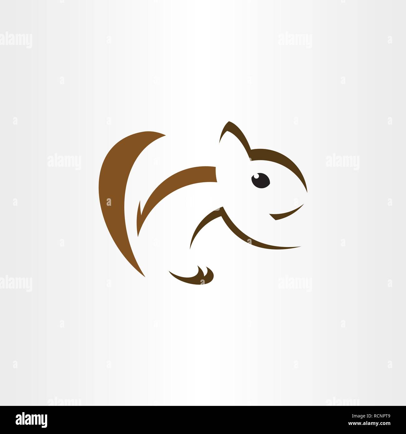 squirrel logo stylized icon vector sign design Stock Vector