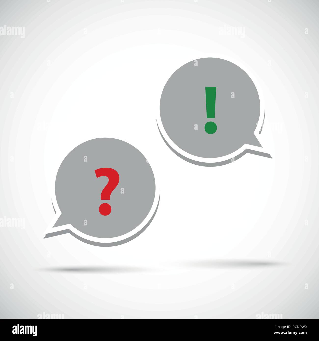 flat icon of a communication question and answer faq vector illustration EPS10 Stock Vector