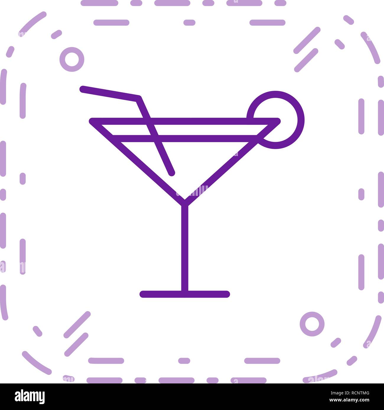 Vector Cocktail Icon Stock Vector