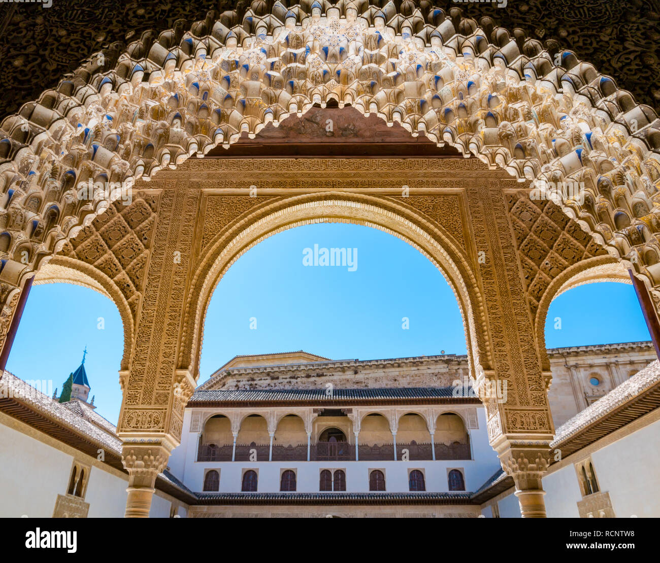 detail on arch, Nasrid Palace, Alhambra Palace, Granada