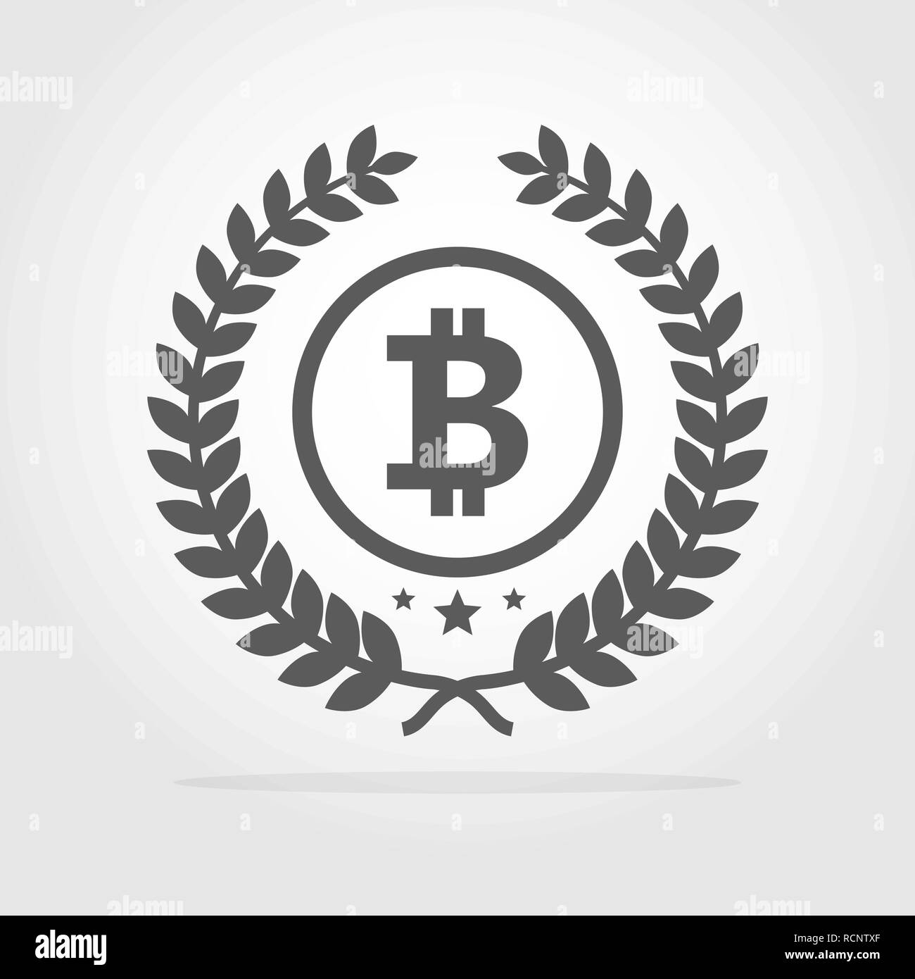 Bitcoin icon in a flat design. Vector illustration. Bitcoin as  cryptocurrency symbol, isolated on light background Stock Vector Image &  Art - Alamy
