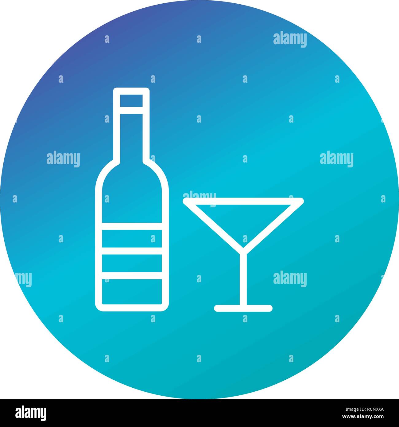 Vector Wine Icon Stock Vector