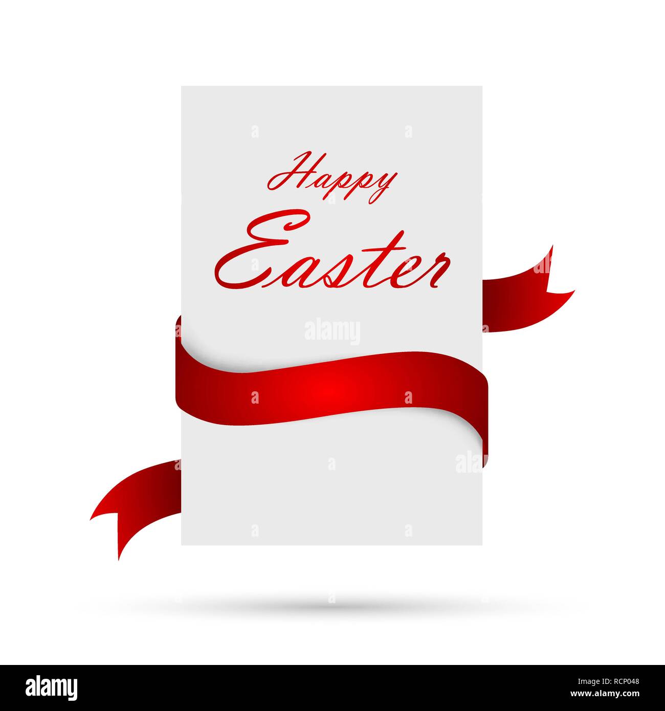 Happy easter card white Stock Vector Images - Alamy