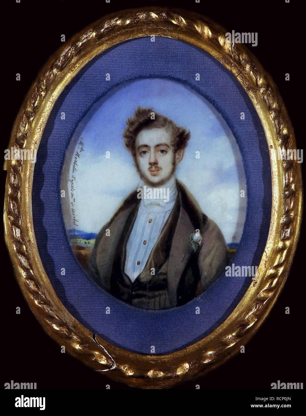 Portrait of Count Anatole Nikolaievich Demidov, 1st Prince of San Donato (1812-1870). Museum: PRIVATE COLLECTION. Author: Herbelin, Jeanne-Mathilde. Stock Photo