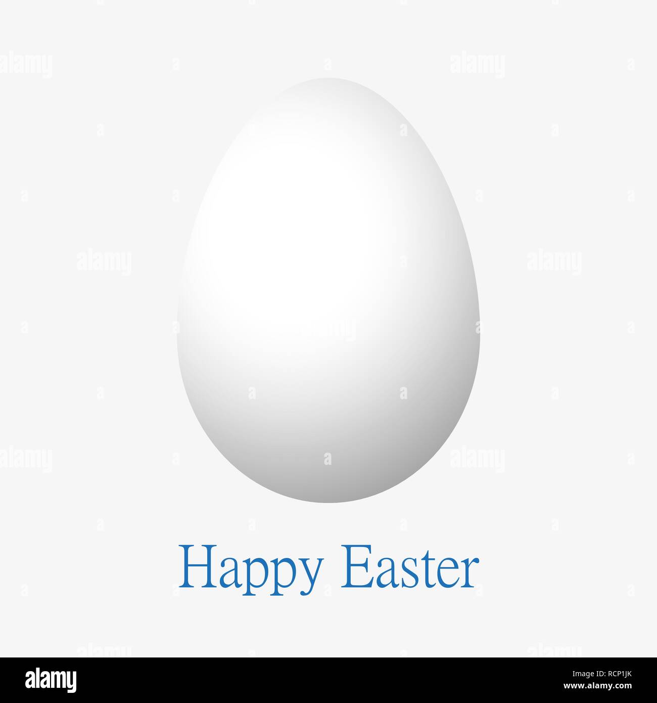 Easter egg isolated. Vector illustration. Simple gray egg Stock Vector