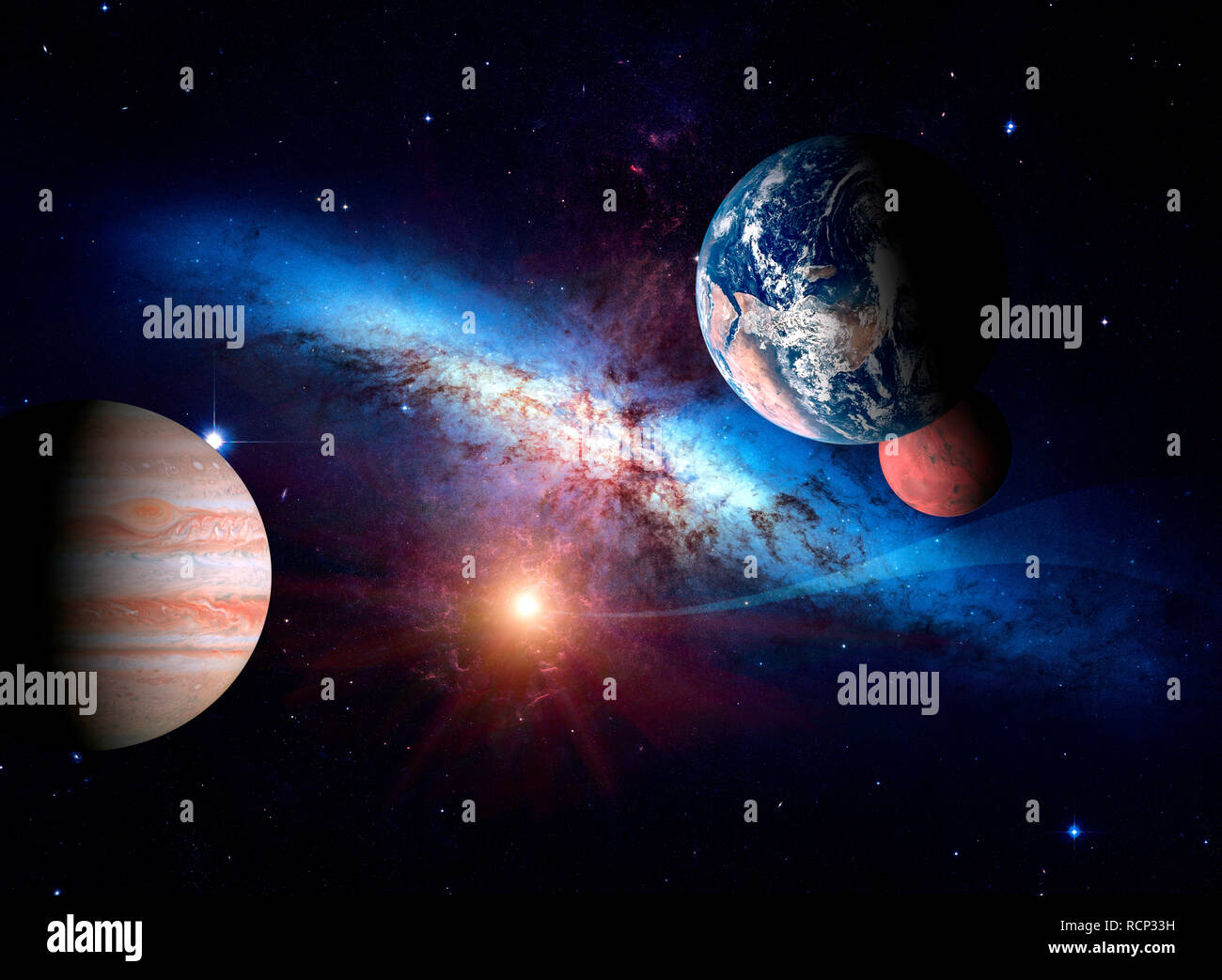 Planets Of The Solar System Against The Background Of A