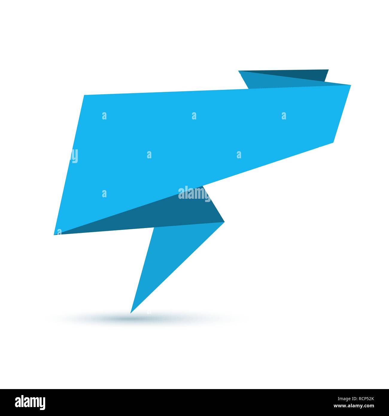 Abstract origami speech bubble. Vector illustration. Paper speech bubble isolated Stock Vector