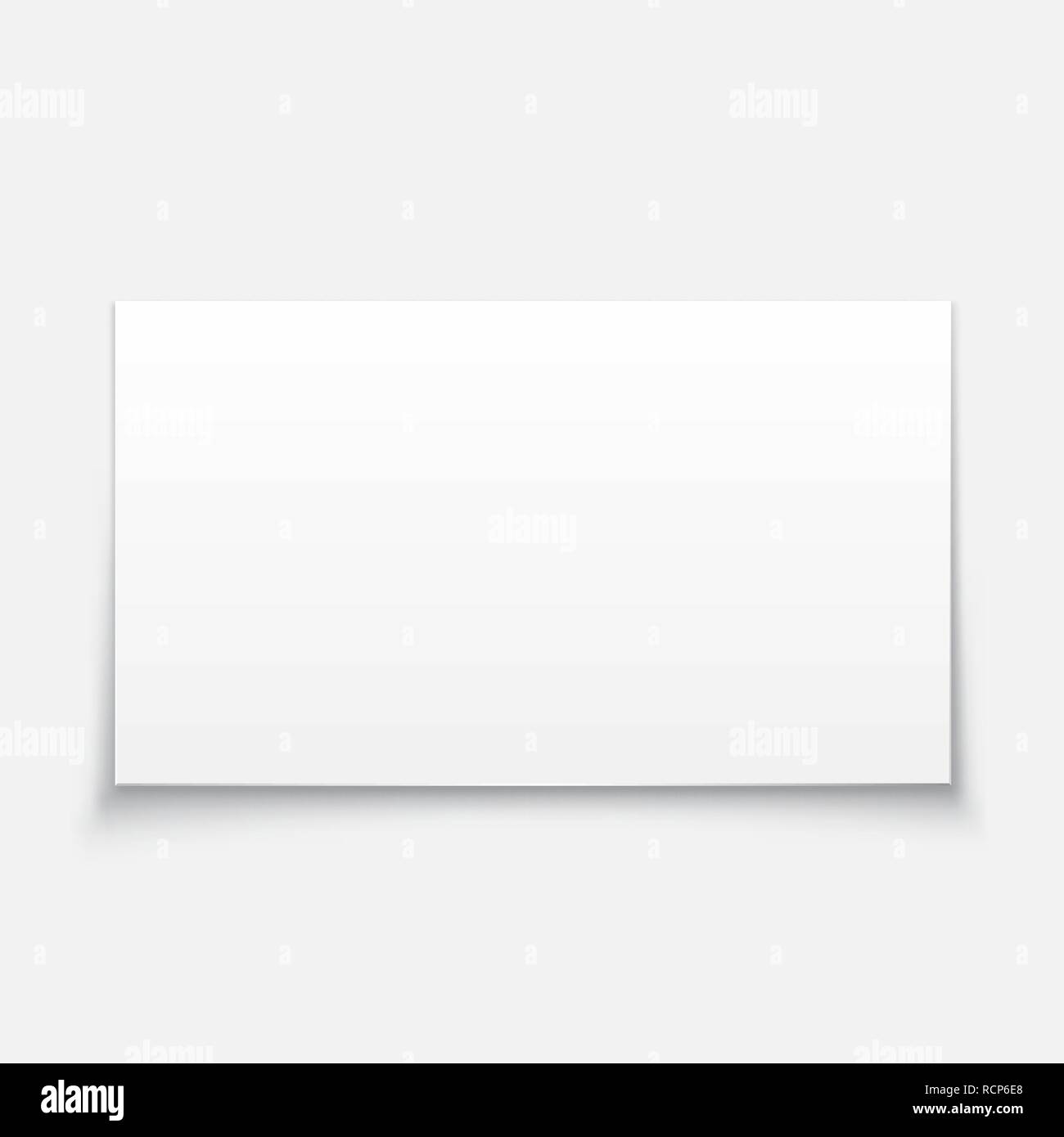 Blank white billboard or banner with shadow. Vector illustration. Empty post note isolated Stock Vector