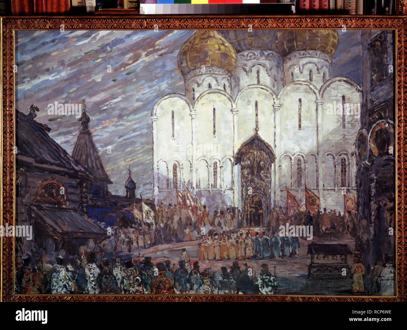 Stage design for the opera Boris Godunov by M. Musorgsky. Museum: PRIVATE COLLECTION. Author: Golovin, Alexander Yakovlevich. Stock Photo