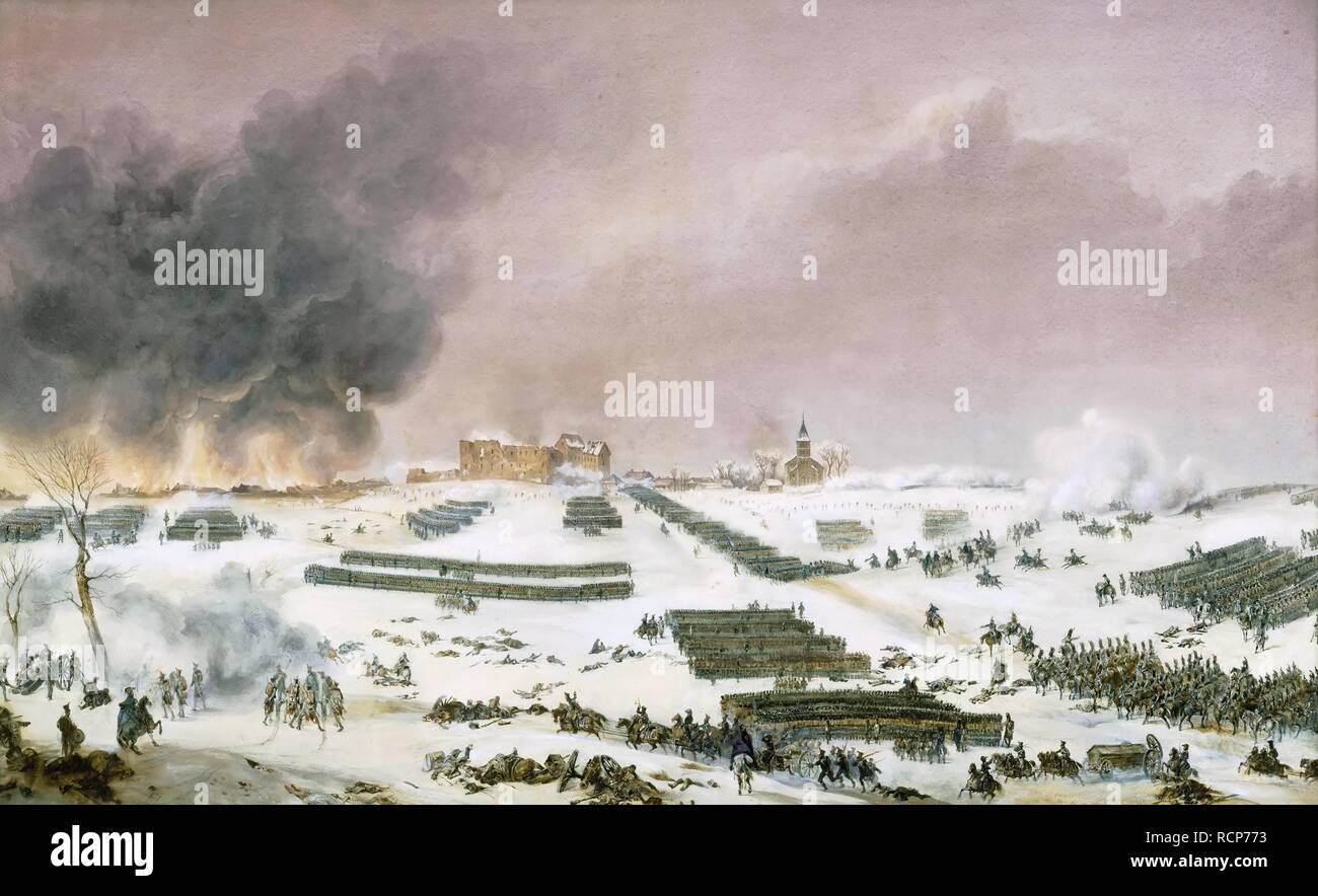 The Battle of Preussisch-Eylau on February 7, 1807. Museum: Musée de l'Histoire de France, Château de Versailles. Author: Fort, Jean-Antoine-Siméon. Stock Photo