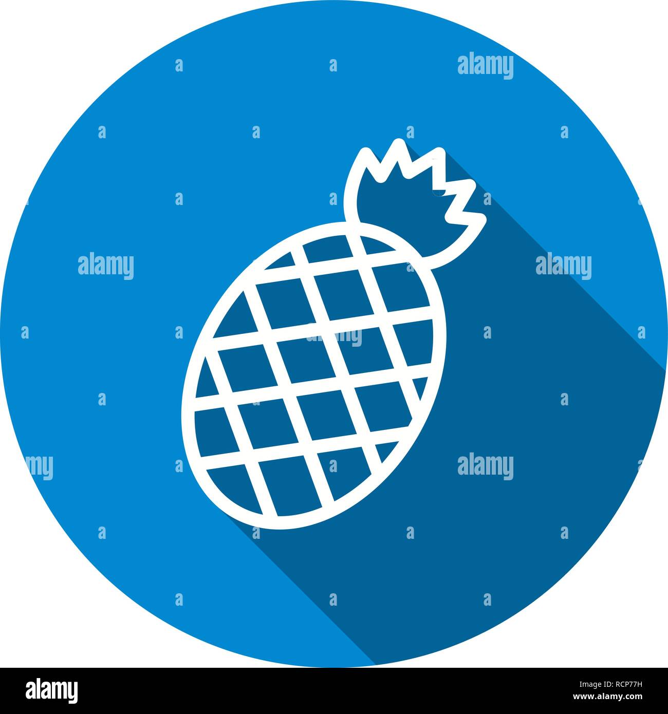 Vector Pineapple Icon Stock Vector