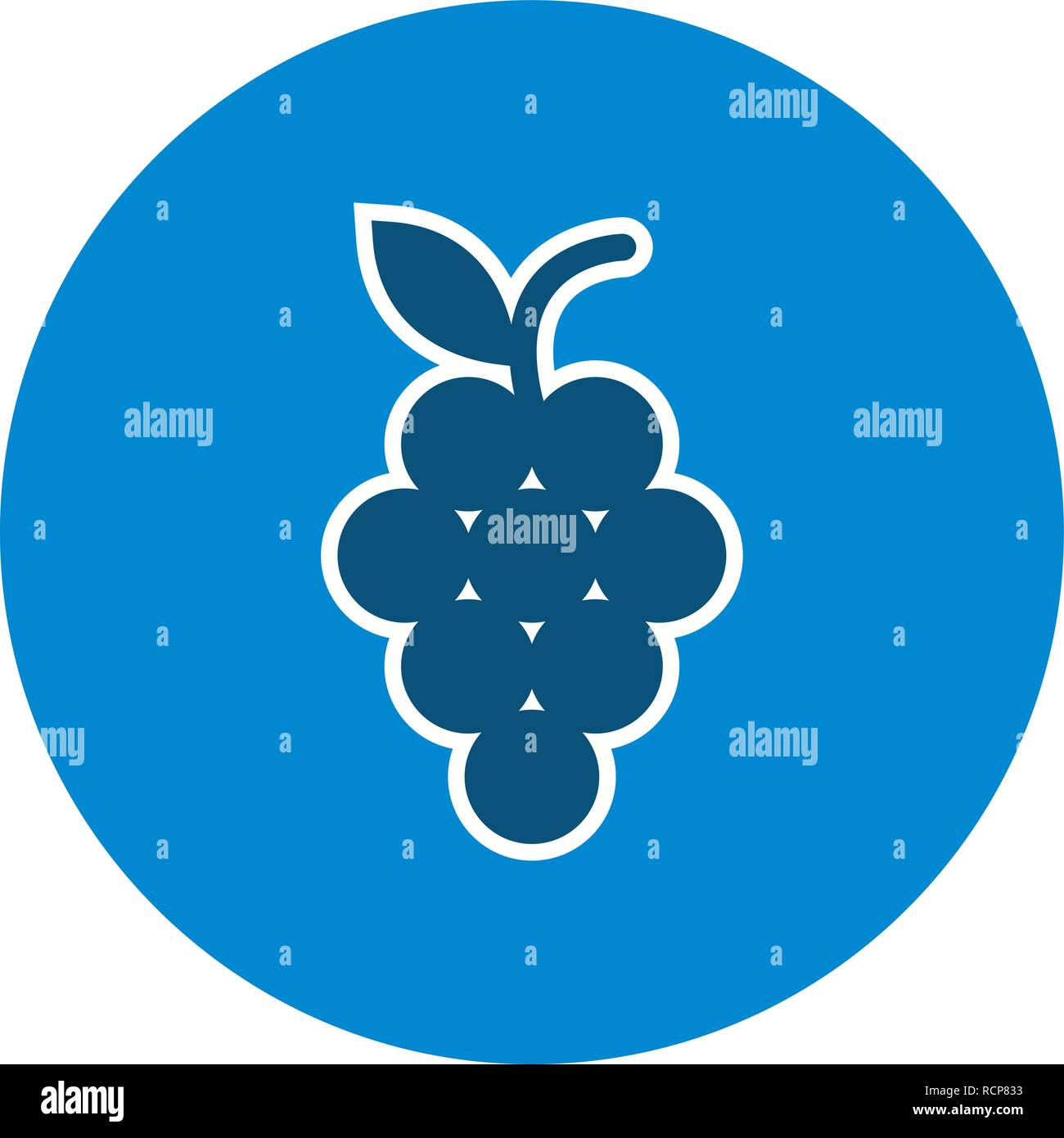 Vector Grapes Icon Stock Vector