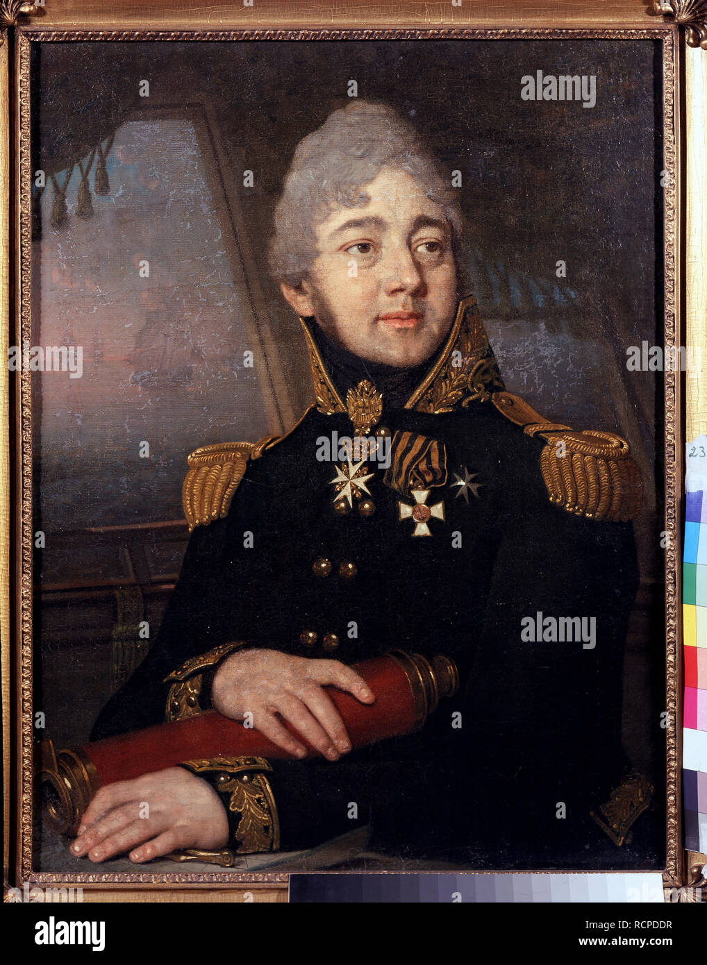 Portrait of Ilya Andreevich Boratynsky (1777-1836). Museum: State Museum of E. Boratynsky, Muranovo. Author: Borovikovsky, Vladimir Lukich. Stock Photo
