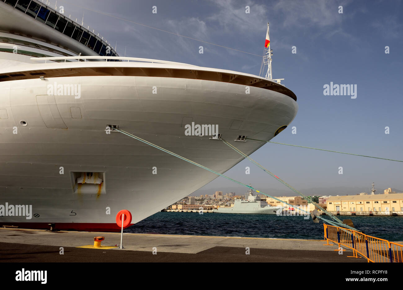 P&O cruise ship Ventura berthed at Puerto de la Luz, Las Palmas. Stock Photo