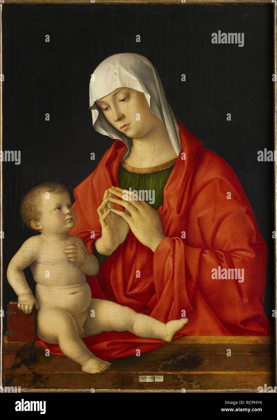 Madonna and Child. Museum: Musee du Louvre, Paris. Author: BELLINI, GIOVANNI. Stock Photo