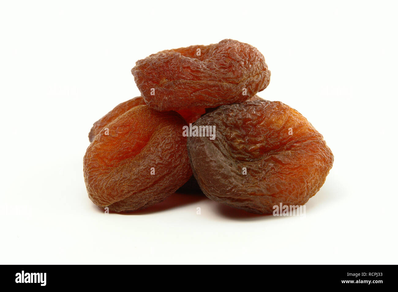 Daydried Apticots (Isolated on white background) Stock Photo