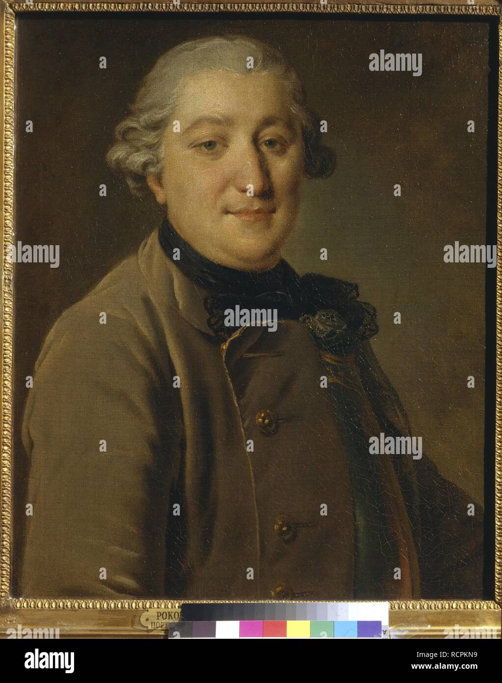 Portrait of count Ivan Grigoryevich Orlov (1738-1791). Museum: State Tretyakov Gallery, Moscow. Author: Rokotov, Fyodor Stepanovich. Stock Photo