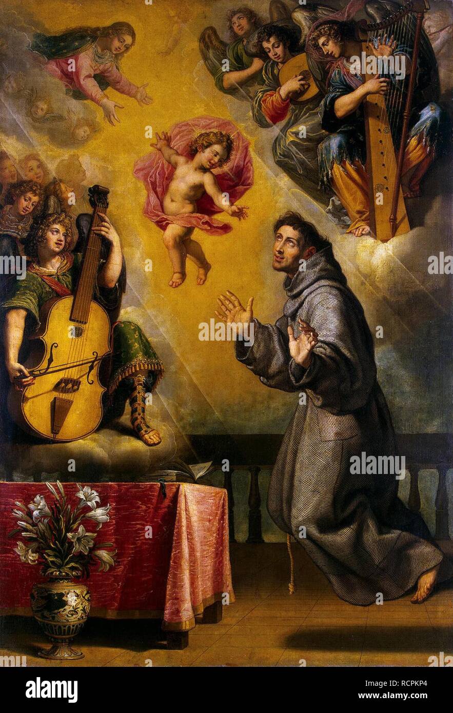 Vision of Saint Antony of Padua. Museum: State Hermitage, St. Petersburg. Author: Carducho (Carducci), Vincente. Stock Photo
