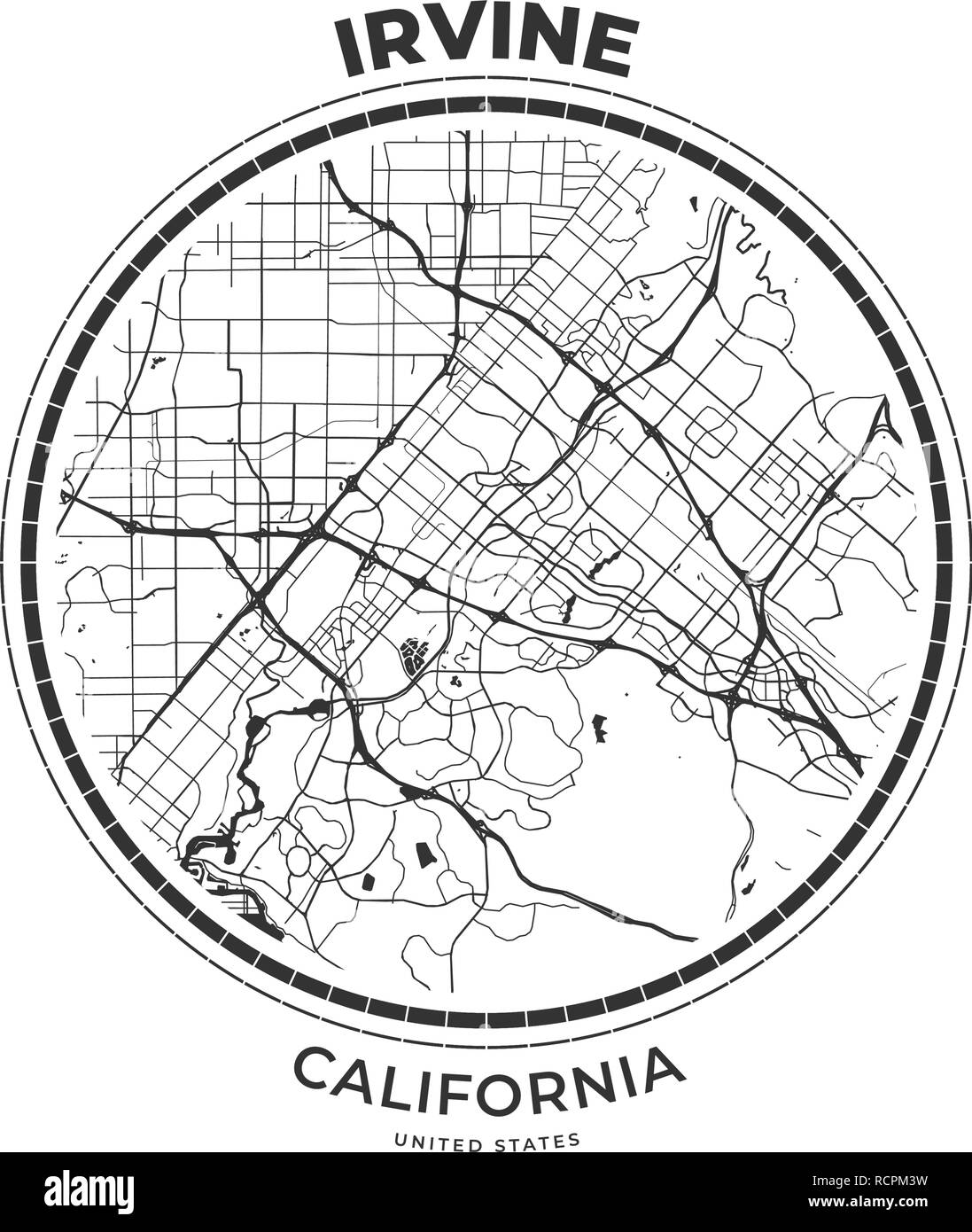 T Shirt Map Badge Of Irvine California Tee Shirt Print Typography Label Badge Emblem Vector Illustration Stock Vector Image Art Alamy