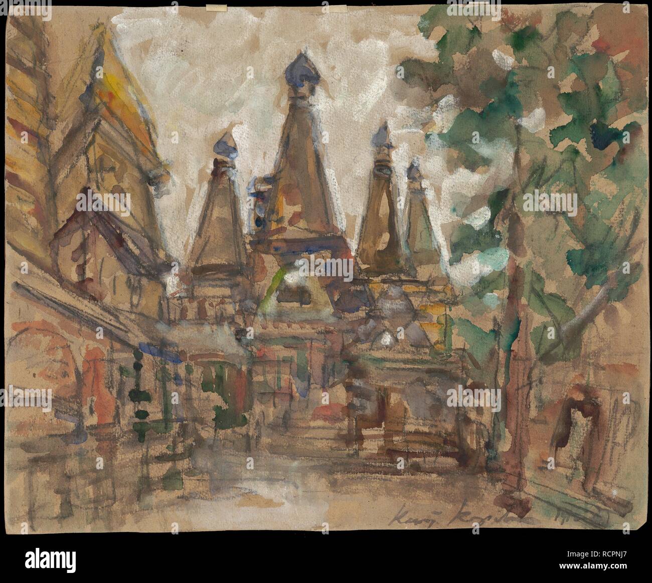 Stage design for the opera The Tsar's Bride by N. RimskyKorsakov