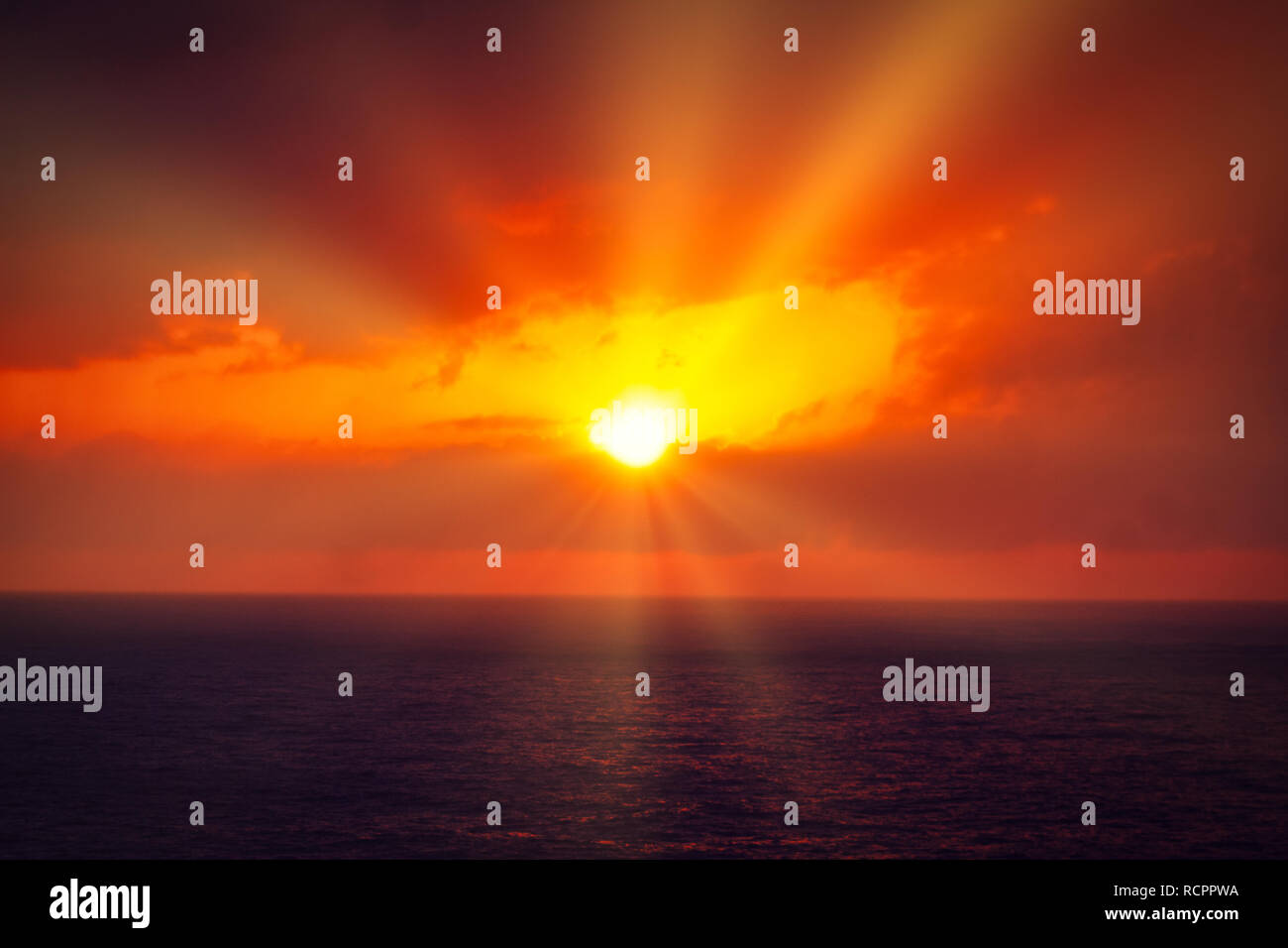 beautiful ocean sunset Stock Photo - Alamy