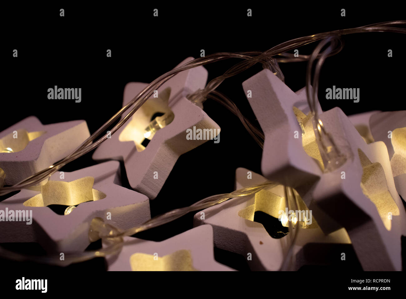 Interior Ornament with StarShaped Lights Stock Photo Alamy