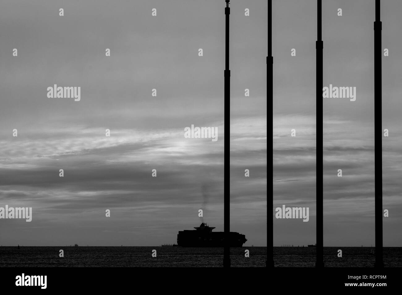 Normandy beach resort Black and White Stock Photos & Images - Alamy